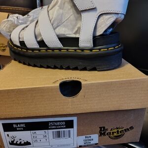 Dr. Martens White Blaire Sandals